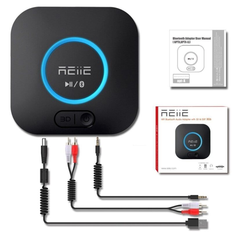 Reiie Bluetooth Audio Adapter with 3D and DSP - Black - Image 2