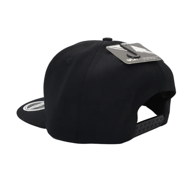 REDRAGON PREMIUM SNAPBACK FLAT PEAK CAP - BLACK - Image 4