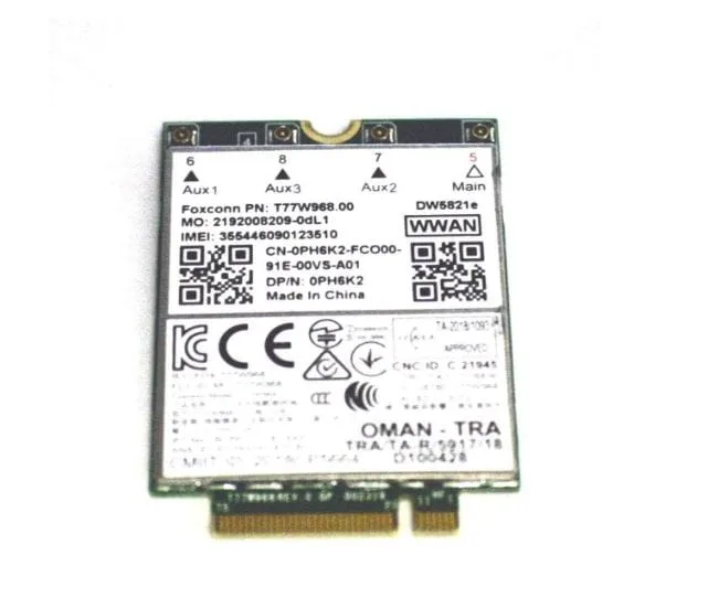 Dell Latitude Snapdragon X20 LTE 4G, T77W968, DW5821e, Network card (Compatible with Dell 5400, 7400 series)