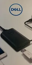Dell Power Adapter Plus (45Watt) with Extra USB-A Port,  19.5V, 7.4mm Barrel AC Adapter / Laptop Charger