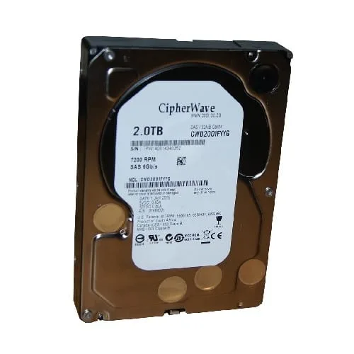 2TB WD RE (Branded CWD / Dell PowerEdge QVL), SAS, 6GB/s, 3.5”, 7200RPM, 32MB Cache, Enterprise HDD