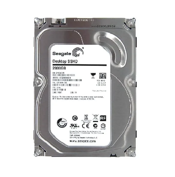 2TB + 8GB Seagate, SATA, 6GB/s, 3.5”, 7200RPM, 64MB Cache, SSHD Hybrid Desktop HDD