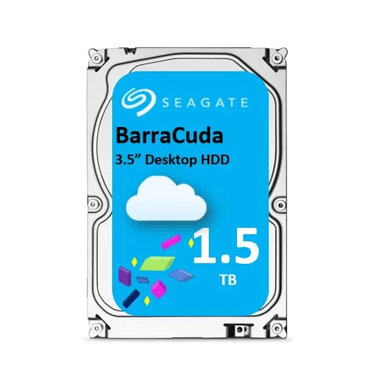 1.5TB Seagate Barracuda, SATA, 3GB/s, 3.5”, 5900RPM, 32MB Cache, Desktop HDD