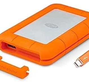 500GB External LaCie Rugged (Thunderbolt) and USB-3 External Mobile SSD Drive (OEM Packaged/Not Retail)