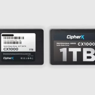 1TB CipherX, CX1000 PRO 2.5", 3D NAND TLC, NANDXtend ECC Data Protect, SLC Caching, SATA-6Gbps (0.5 DWPD) (TCG and AES Encryption support) SSD