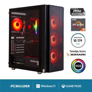 PCBuilder AMD Ryzen 5 5600X BARRICADE Windows 11 Gaming PC