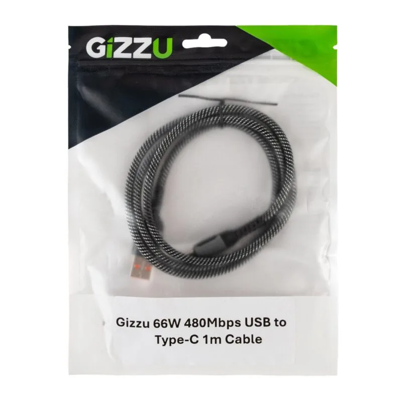 GIZZU 66W 480Mbps USB to Type-C 1m Cable - Image 4