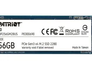256GB Patriot P300, M.2 PCIe Gen3x4 NVMe (0.29 DWPD) SSD 2280
