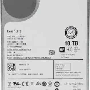10TB Dell Exos X10, 3.5'', SAS, 12Gb/s, 512e, 7.2K, Enterprise HDD