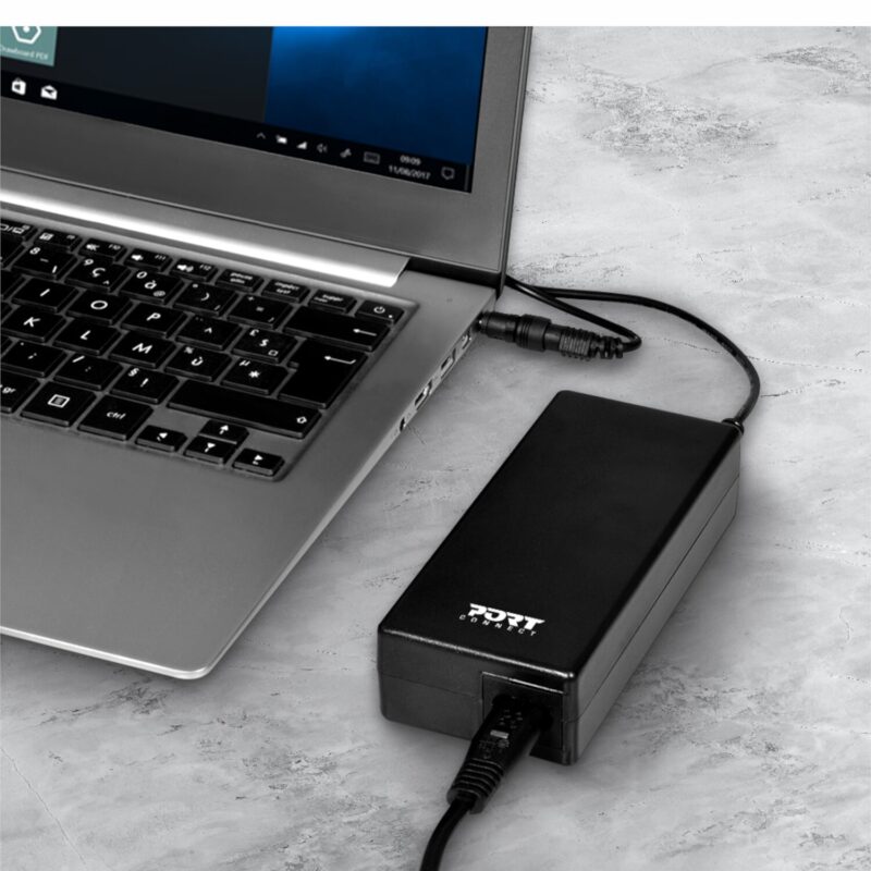 Port Connect 90W Notebook Adapter Universal - Black - Image 2