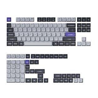 Keychron Double Shot KSA PBT Keycap Set - Dark Grey/White Smoke