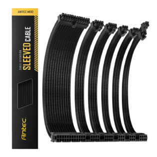 Antec 300mm Sleeved Braided Power Extension Cable Kit - Black 