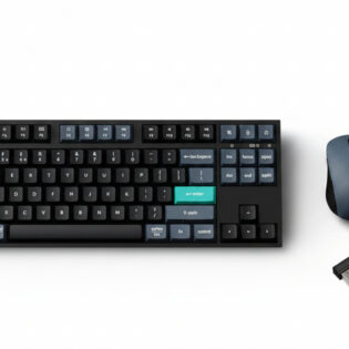 Keychron B33 80% TKL Wireless Keyboard and Mouse Combo – Black/Green