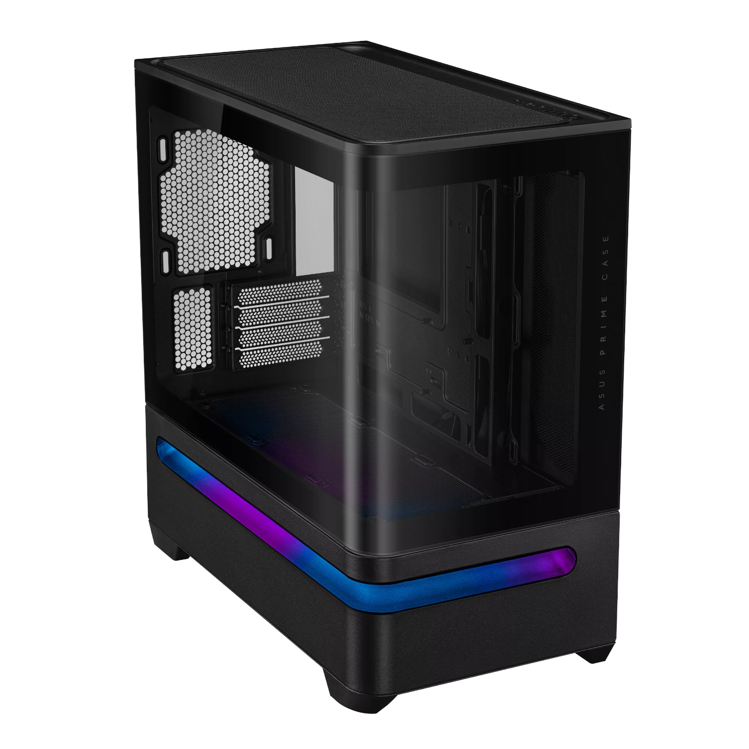 Asus Prime AP202 Curved Tempered Glass Micro-ATX Chassis – Black - Image 2