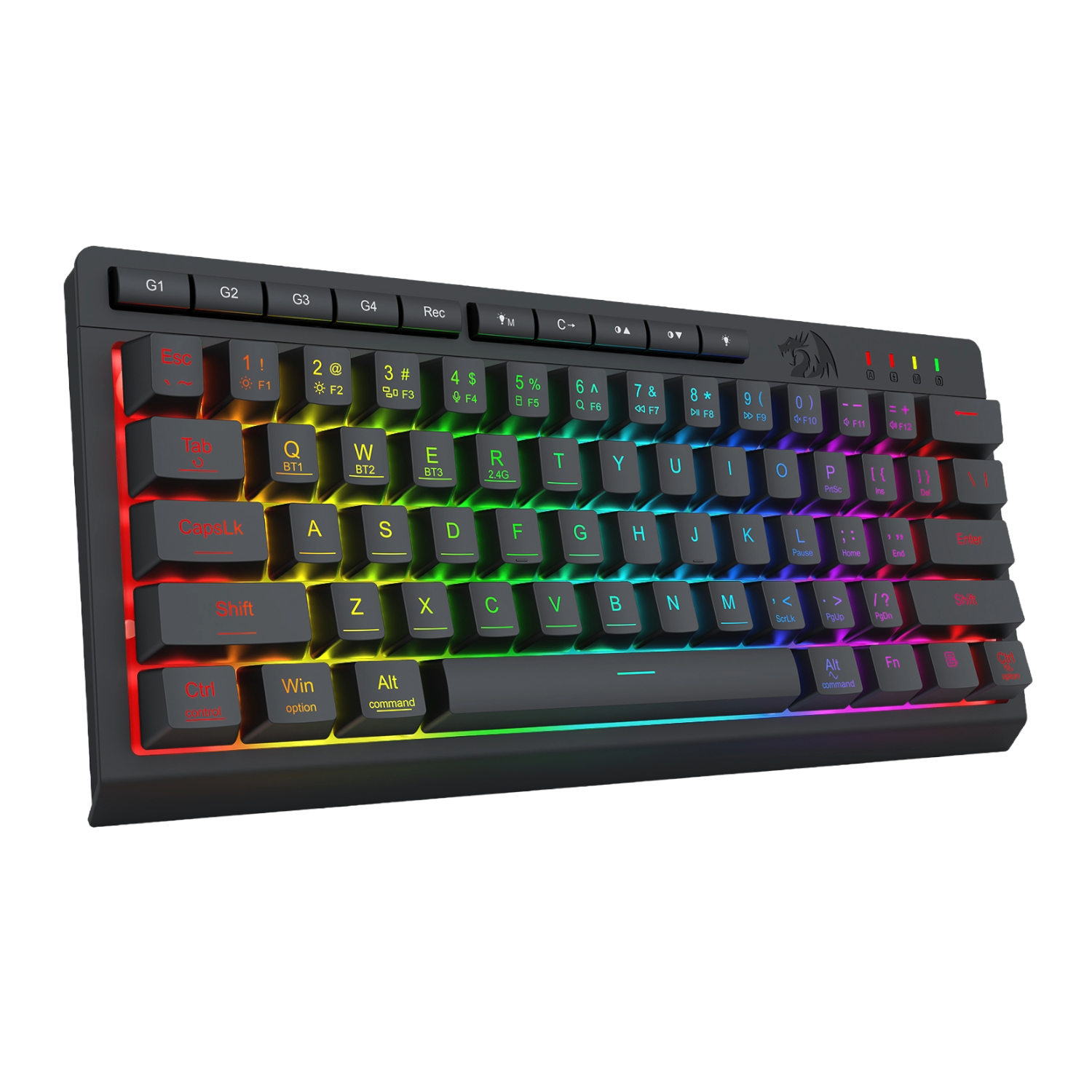 Redragon SHIVA K522 PRO RGB Wireless Gaming Keyboard- Black - Image 3
