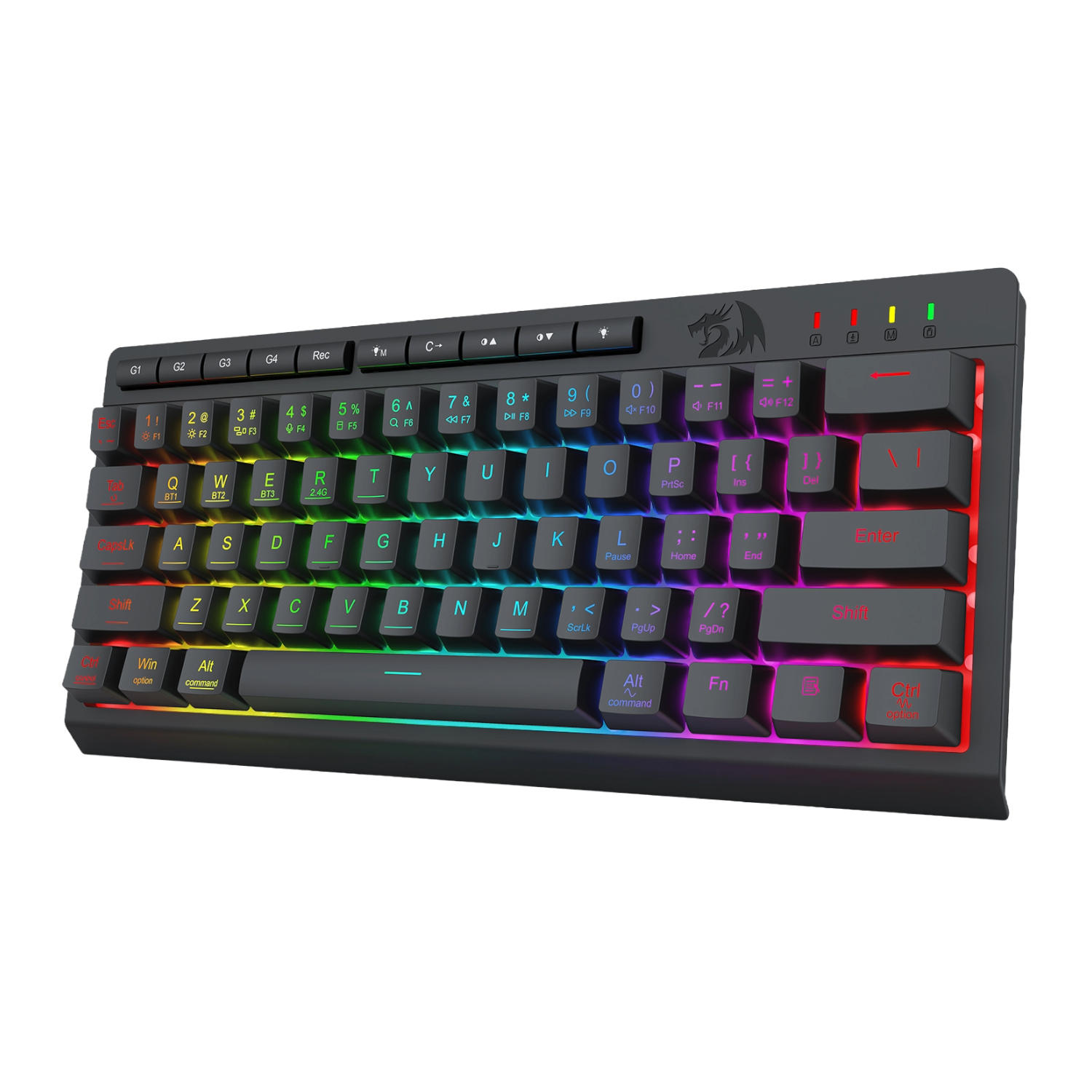 Redragon SHIVA K522 PRO RGB Wireless Gaming Keyboard- Black - Image 4