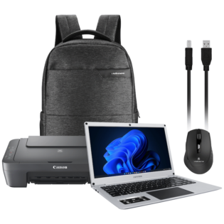 Connex L1430-PRO-SL256 - 14" Celeron N4020 8GB/256SSD W11HOME Printer+Bag+Mouse