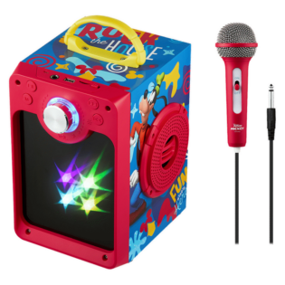 Disney Mickey Classic LED Stars Karaoke Machine with Microphone