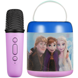Disney Frozen Cylinder Karaoke Speaker with Bluetooth Microphone