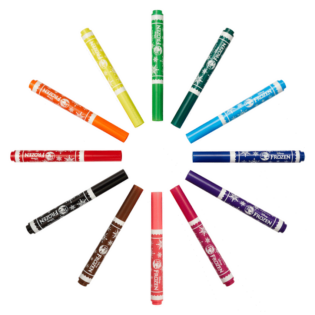 Frozen 12 Jumbo Fibre Markers Multi