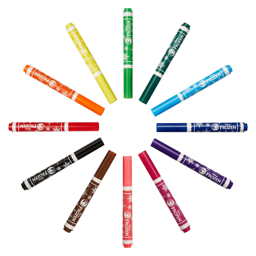 Frozen 12 Jumbo Fibre Markers Multi