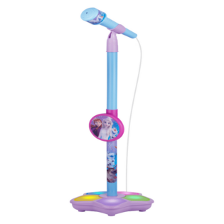 Disney Frozen Auxiliary Star Karaoke Microphone Stand with Colourful Lights