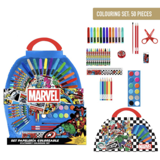 COLOURING STATIONERY SET 50 PIECES AVENGERS