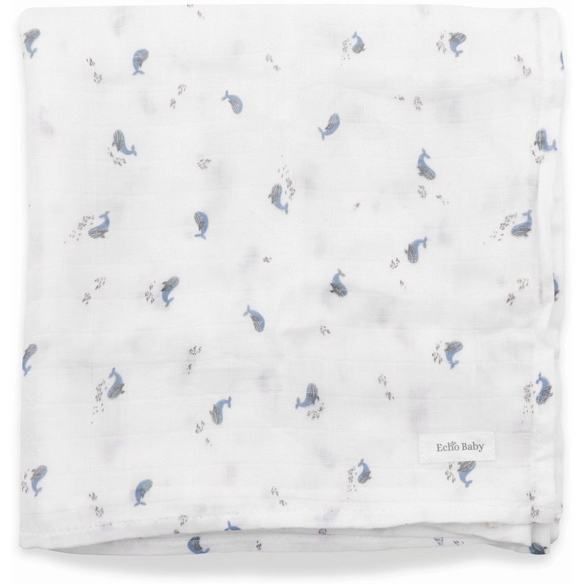 Echo Baby Muslin Swaddle Blanket - Ocean