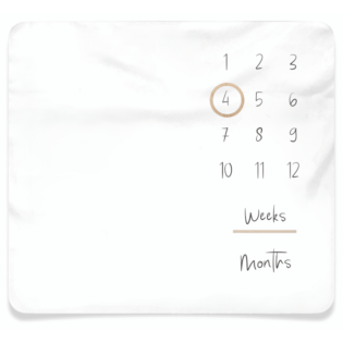 Echo Baby Milestone Blanket - White