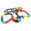 Edu-Matic Mini-Mag Magnetic Tile Tracks with 2 Cars and 93 Pieces
