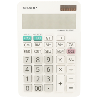 Sharp ElsiMate EL334WB - 12 Digit Desk Calculator