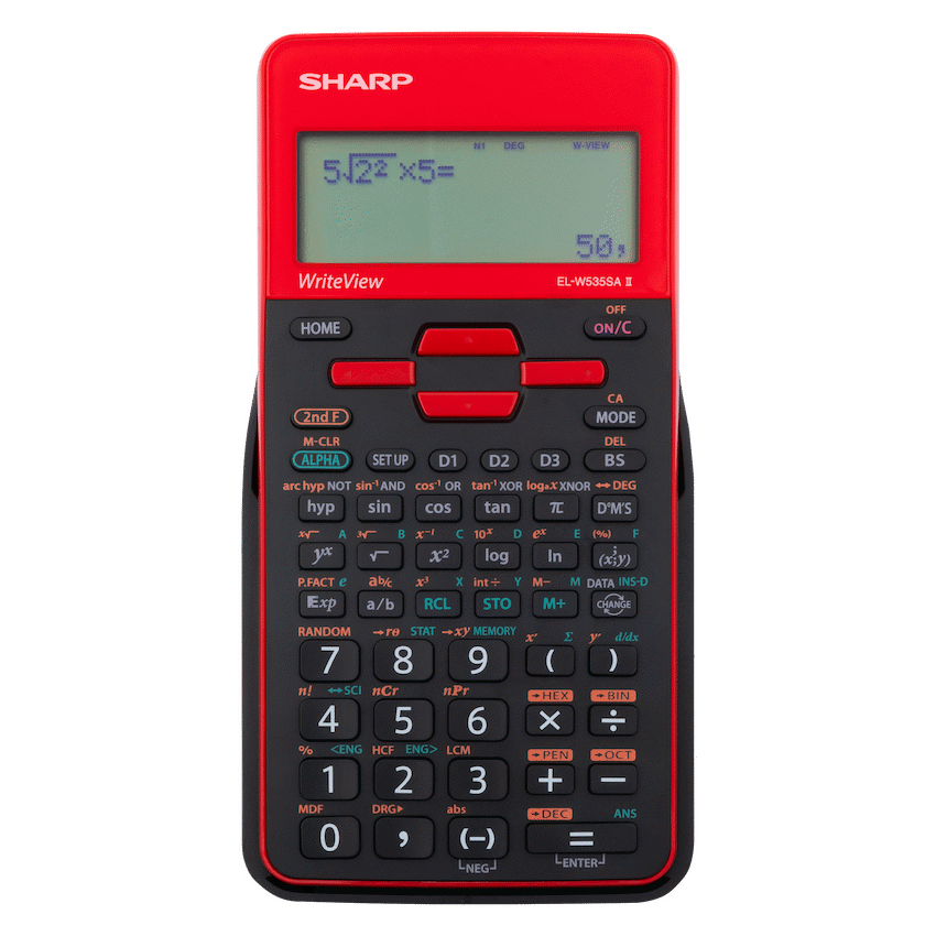 Sharp EL-W535SAII Red Scientific Calculator