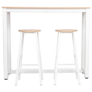 Everfurn Chenin 3-Piece Bar Table & Stool Set with Powder-Coated Frame