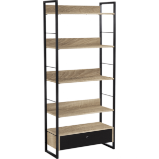 Everfurn Baltic Wide Bookshelf with Large Drawer