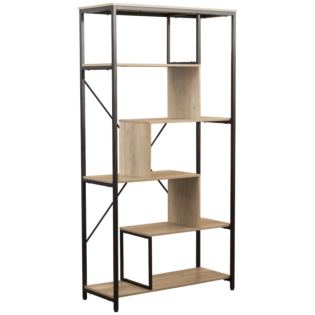 Everfurn Vector Large Bookshelf with Steel Frame