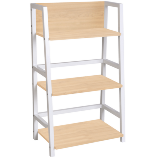 Everfurn Orchid Bookshelf with Powder-Coated Steel Frame