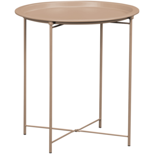 Everfurn Nala Side Table Beige, Painted MDF, Steel Frame, 2 Pack