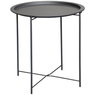 Everfurn Nala Side Table Black, Painted MDF, Steel Frame, 2 Pack