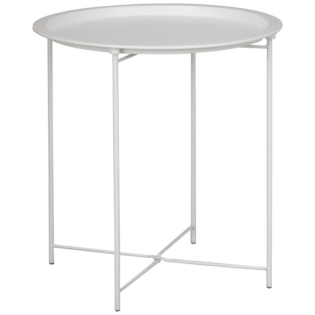 Everfurn Nala Side Table White, Painted MDF, Steel Frame, 2 Pack