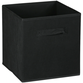 Everfurn Storeman Black, Collapsible Fabric Organiser Storage Basket - 10 Pack