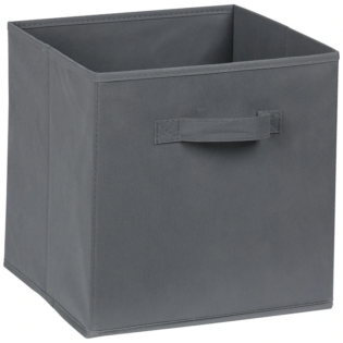 Everfurn Storeman Grey, Collapsible Fabric Organiser Storage Basket - 10 Pack