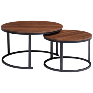 Everfurn Indus Nesting Coffee Table - Mahogany 2-Piece