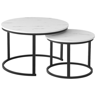 Everfurn Indus Nesting Coffee Table - White (2 Piece)