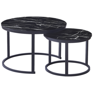 Everfurn Indus Nesting Coffee Table Black 2 Piece