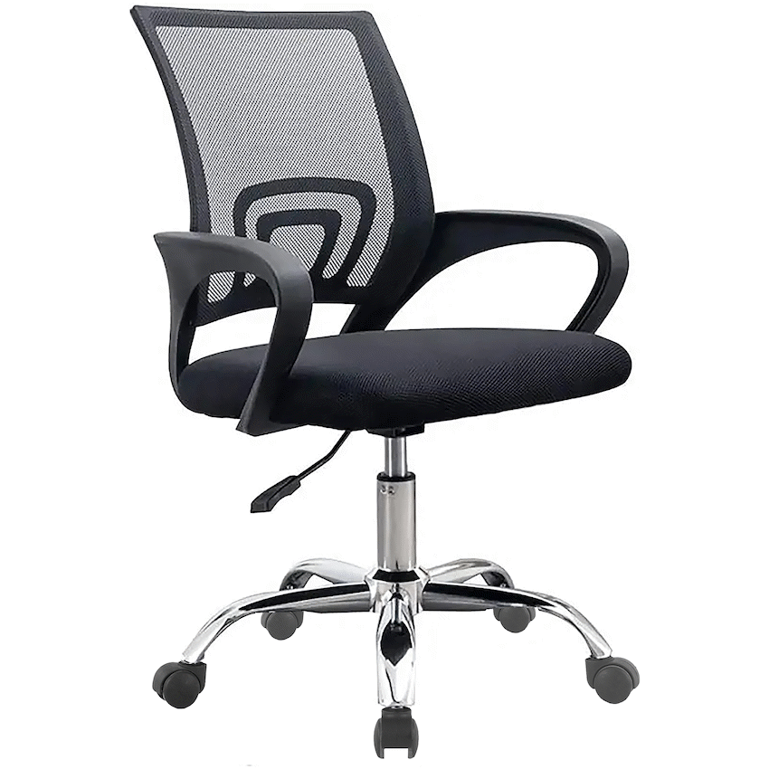 Everfurn Swift Mid Back Chair - Black