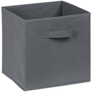 Everfurn Storeman Grey, Collapsible Fabric Organiser Storage Basket - Single