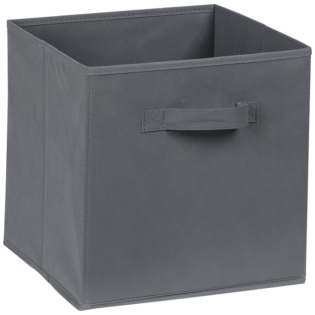 Everfurn Storeman Grey, Collapsible Fabric Organiser Storage Basket - 5 Pack