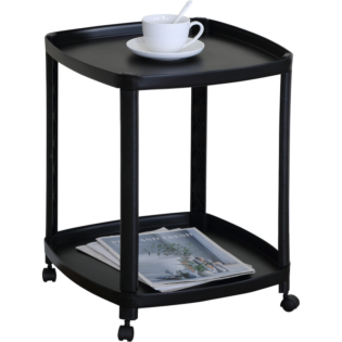 Everfurn Tay Side Table with Casters - Black