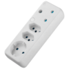 Ellies 4-Way Schuko Adaptor - White