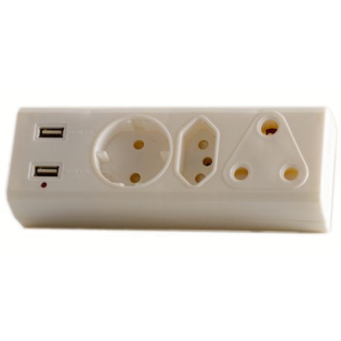 Ellies 3-Way Adaptor with Dual USBs